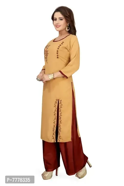 HRIDAY FASHION Women's Rayon Straight Casual/Office Wear Kurta (HF07)-thumb2