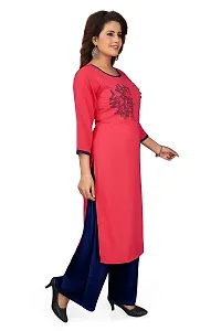 HRIDAY FASHION Women's Rayon Straight Casual/Office Wear Kurta (HF07)-thumb2