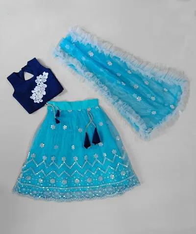 Fancy Net Lehenga Choli For Baby Girl