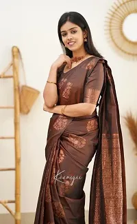 Classic Art Silk Jacquard Saree with Blouse piece-thumb2