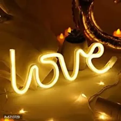 ME GIFTS Love Neon Signs, LED Neon Light for Home Decor, Wedding Party Supplies, Girls Room Decoration Accessory, Wall/Table/Indoor Decoration, Kids Gifts,USB Operated (Warm-White)