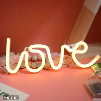 ME GIFTS Love Neon Signs, LED Neon Light for Home Decor, Wedding Party Supplies, Girls Room Decoration Accessory, Wall/Table/Indoor Decoration, Kids Gifts,USB Operated (Warm-White)-thumb4