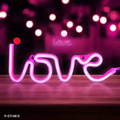 ME GIFTS Love Neon Signs, LED Neon Light for Home Decor, Wedding Party Supplies, Girls Room Decoration Accessory, Wall/Table/Indoor Decoration, Kids Gifts,USB Operated (PINK)-thumb0