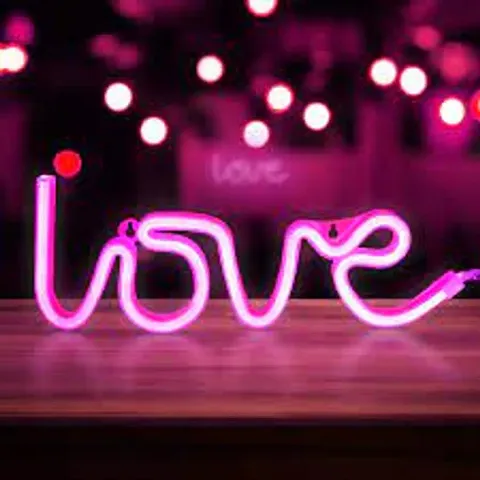 ME GIFTS Love Neon Signs, LED Neon Light for Home Decor, Wedding Party Supplies, Girls Room Decoration Accessory, Wall/Table/Indoor Decoration, Kids Gifts,USB Operated (PINK)