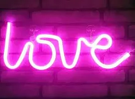 ME GIFTS Love Neon Signs, LED Neon Light for Home Decor, Wedding Party Supplies, Girls Room Decoration Accessory, Wall/Table/Indoor Decoration, Kids Gifts,USB Operated (PINK)-thumb1