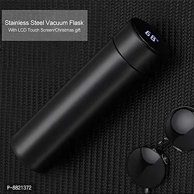 Double Stainless Steel Wall Smart Flask Vacuum Insulated Water Bottle with LED Temperature Display(Black, 500 ml)-thumb2