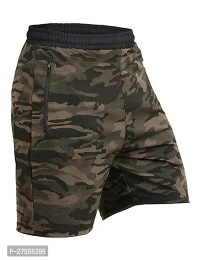 Stylish Multicoloured Nylon Printed Regular Shorts For Men