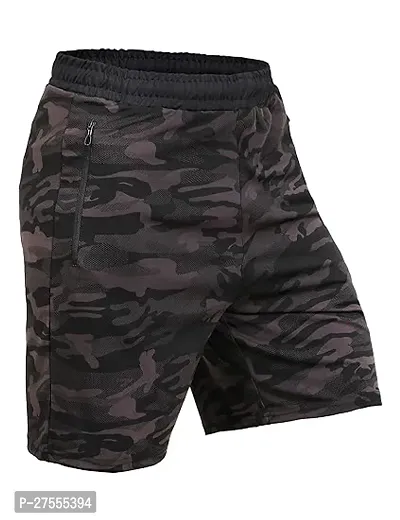 Stylish Multicoloured Nylon Printed Regular Shorts For Men-thumb0