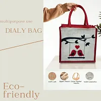 Daily Use Jute Storage Lunch Reusable Bags Tote Bag/Grocery Bag/Gym Bag-thumb2