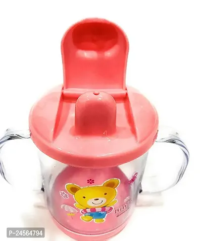 Jingle Kids Premium Quality Unbreakable Plastic Baby Sippy Bottle Cup Mug Water Juice Training Sipper 200Ml With Twin Handles Dust Free For Babies-thumb0
