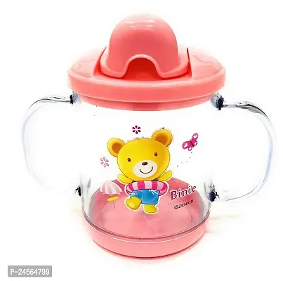 Bpa Free Unbreakable Sippy Cup  Sipper Mugs For Kids Children Babies Infants  With Handles 200 Ml And Baby Fruit Feeder Pacifier- Choose Your Color  Pink-thumb0