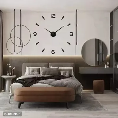 Analog 60 cm X 60 cm Wall Clock (Black, Without Glass, Diy Clocks)-thumb0