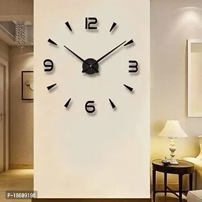 Analog 64 cm X 65 cm Wall Clock (Black, Without Glass, Standard)