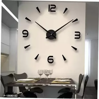 Analog 61 cm X 61 cm Wall Clock (Black, Without Glass, Diy Clocks)