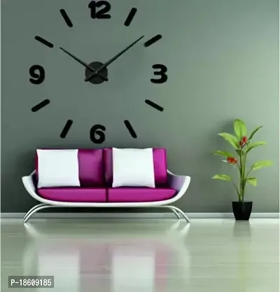 Analog 71 cm X 71 cm Wall Clock (Black, Without Glass, Diy Clocks)