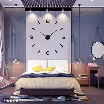 Analog 70 cm X 70 cm Wall Clock (Black, Without Glass, Diy Clocks)
