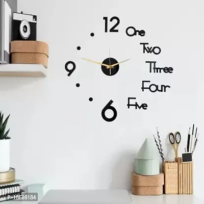 Analog 64 cm X 64 cm Wall Clock (Black, Without Glass, Diy Clocks)-thumb0