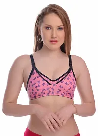 Stylish Polycotton Printed Maternity Bras For Women- Pack Of 2-thumb2