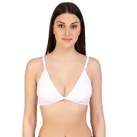 Stylish Cotton Solid Bras For Women- Pack Of 3-thumb3