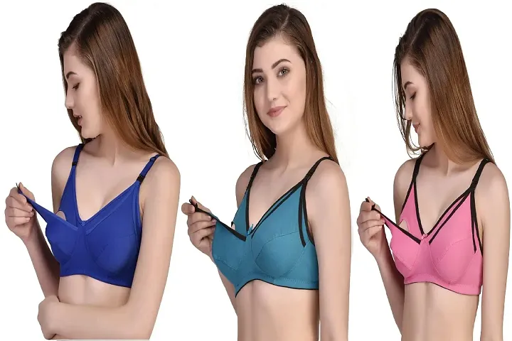 Zourt Poly B Cup Feeding Bra Set of 3