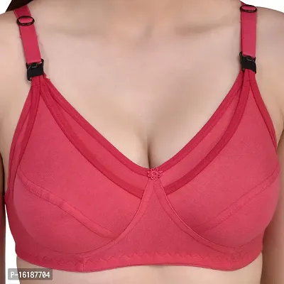 Desiprime Poly Cotton C Cup Feeding Bra Set of 2 (Rani/Baby Pink)-thumb4