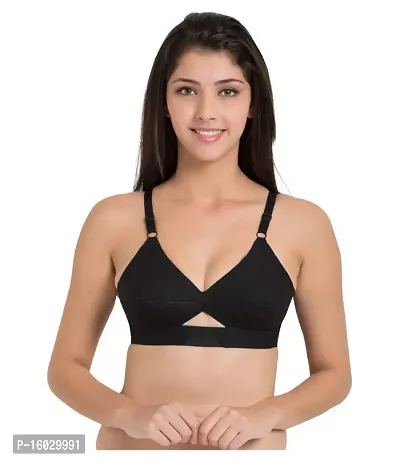 Stylish Fancy Polycotton Solid Non Padded Bras For Women Pack Of 3-thumb3
