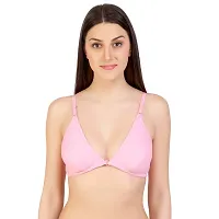 Stylish  B Cup Cotton Front Open Bras Set of 2-thumb1