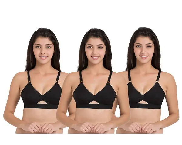 Women's Solid Bras Combo - Plus Size