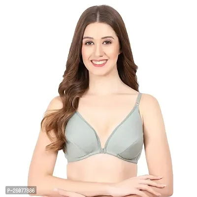 Stylish  B Cup Cotton Front Open Bras Set of 2-thumb2