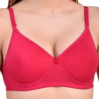 Needytime Poly Cotton Padded Bra (Pink)-thumb4