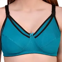 C Cup Poly Cotton Feeding Bra Set of 2 (Green/Rani)-thumb4