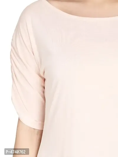Trendy cotton round neck plain tshirt for women-thumb4