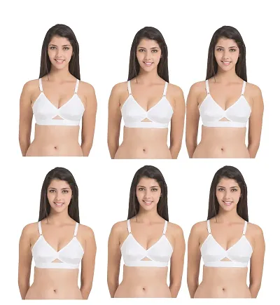 Stylish Chiffon Solid Bras For Women Pack Of