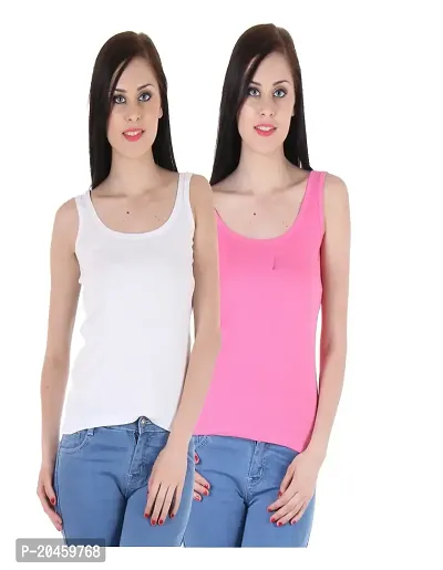 Stylish Multicoloured Cotton Solid Regular Camisoles For Women-thumb0