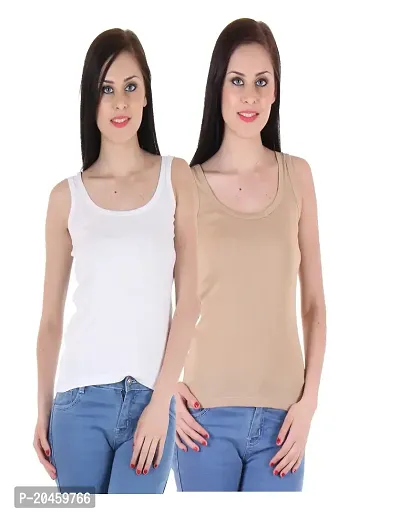 Stylish Multicoloured Cotton Solid Regular Camisoles For Women-thumb0