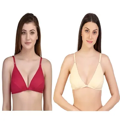 Zourt Stylish Front Open Bra Set of 2