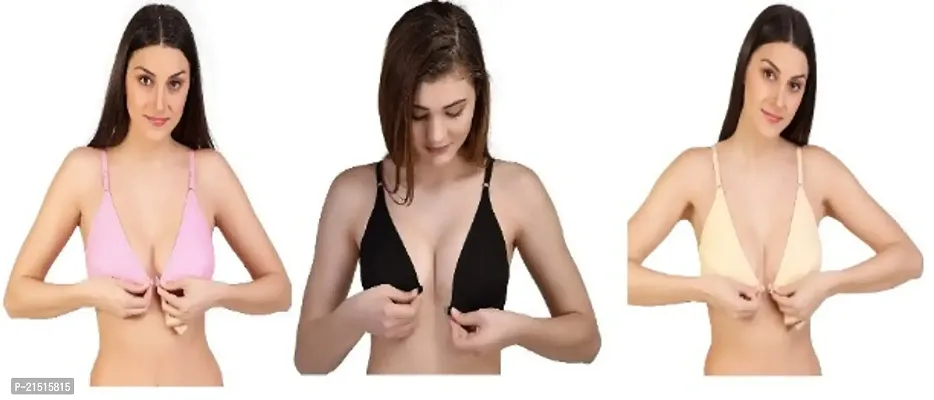 Buy Zourt Stylish Front Open Bra Set of 3 Online In India At Discounted  Prices