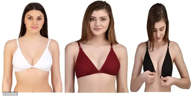 Buy Zourt Front Open Bra White 34B Online at Best Prices in India