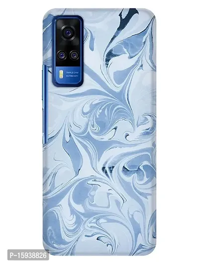 JugaaduStore Designer Printed Slim Fit Hard Case Back Cover for Vivo Y51 / Vivo Y31 / Vivo Y51A / Vivo Y53s | Classy Blue Marble (Polycarbonate)-thumb0