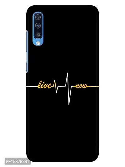 JugaaduStore Designer Printed Slim Fit Hard Case Back Cover for Samsung Galaxy A70 | Live Now Lifeline (Polycarbonate)