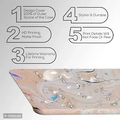 JugaaduStore Designer Printed Slim Fit Hard Case Back Cover for Apple iPhone 14 | Classy Orange Marble (Polycarbonate)-thumb3