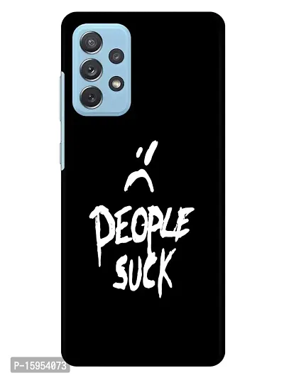 JugaaduStore Designer Printed Slim Fit Hard Case Back Cover for Samsung Galaxy A72 / Samsung Galaxy A72 5G | People Suck Quote (Polycarbonate)