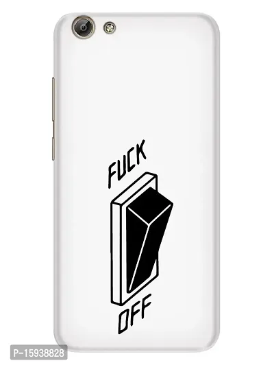JugaaduStore Designer Printed Slim Fit Hard Case Back Cover for Vivo Y69 | Fuck Off Button (Polycarbonate)-thumb0