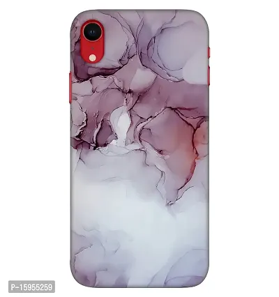 JugaaduStore Designer Printed Slim Fit Hard Case Back Cover for Apple iPhone XR | Ruby Grey Marble (Polycarbonate)
