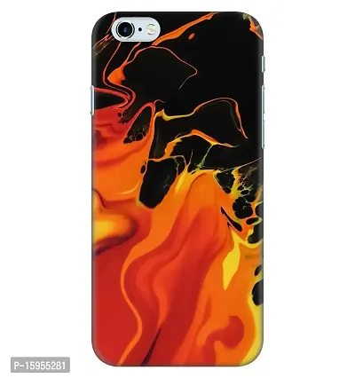 JugaaduStore Designer Printed Slim Fit Hard Case Back Cover for Apple iPhone 6S / iPhone 6 | Fire Flame Marble (Polycarbonate)-thumb0
