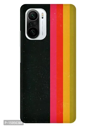 JugaaduStore Designer Printed Slim Fit Hard Case Back Cover for Xiaomi Mi 11X Pro/Mi 11X / Mi 11i / Poco F3 | Multicolor Stripes (Polycarbonate)