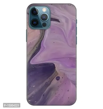 JugaaduStore Designer Printed Slim Fit Hard Case Back Cover for Apple iPhone 12 Pro Max | Liquid Amethyst Marble (Polycarbonate)