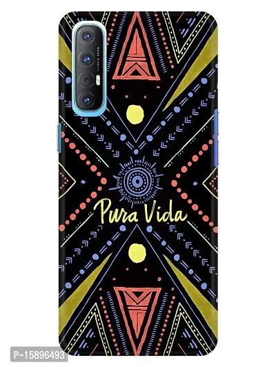 JugaaduStore Designer Printed Slim Fit Hard Case Back Cover for Oppo Reno3 Pro | Tribal Pura Vida (Polycarbonate)-thumb0