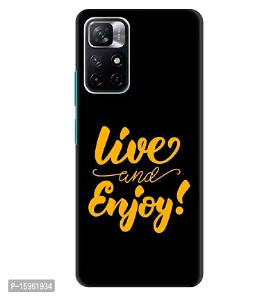 JugaaduStore Slim Fit Hard Case Back Cover for Xiaomi Redmi Note 11T 5G - Live and Enjoy