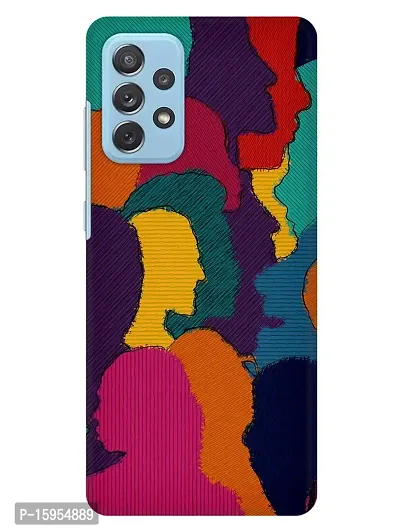 JugaaduStore Designer Printed Slim Fit Hard Case Back Cover for Samsung Galaxy A72 / Samsung Galaxy A72 5G | Colourful Heads (Polycarbonate)